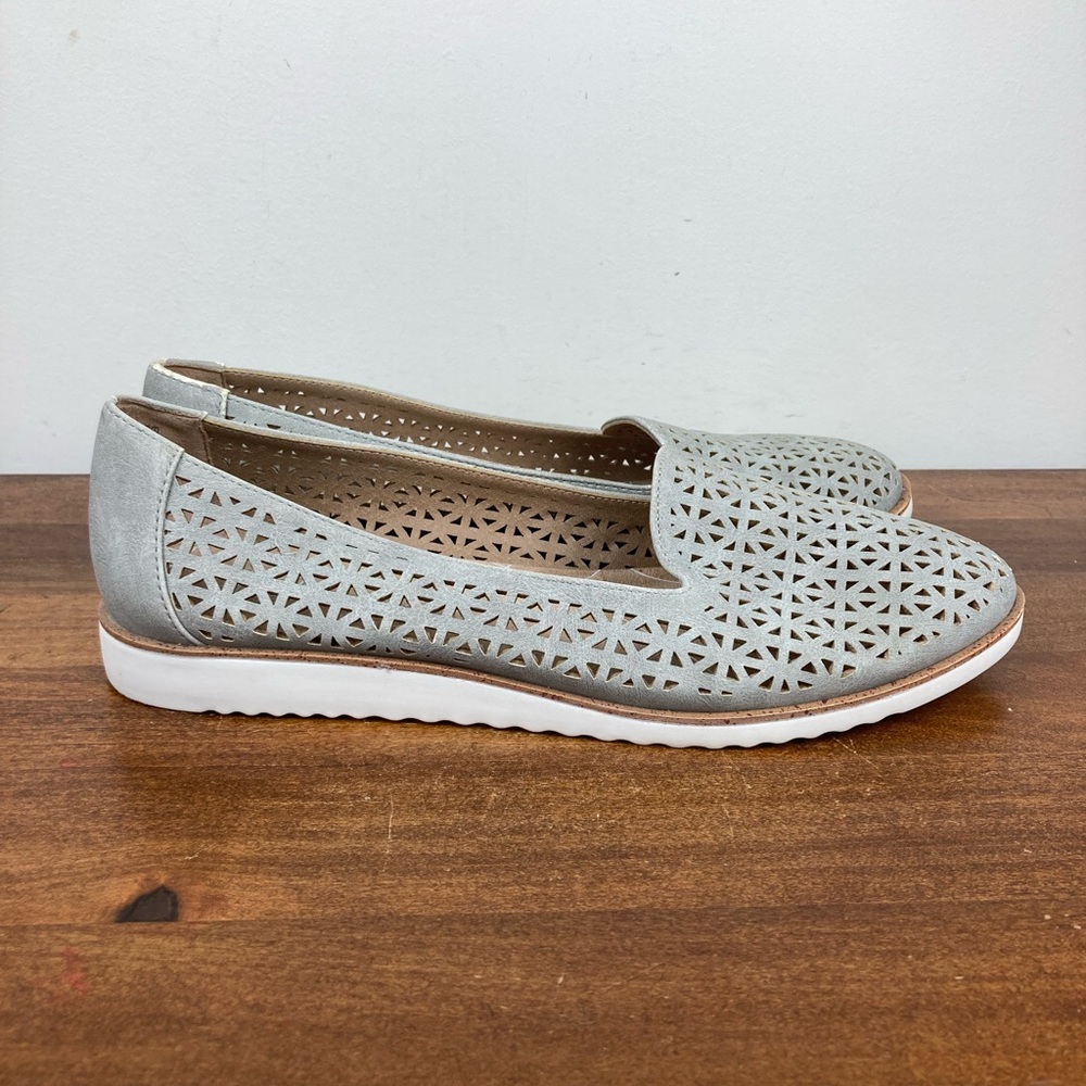 Lifestride Velocity Zamora Perforated Flat Gray Loafers Women’s Size 8.5M. - Picture 4 of 12